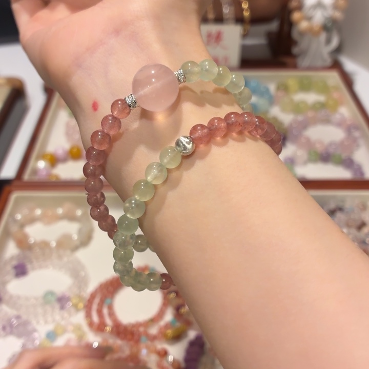 银S925镶嵌烟晶手链