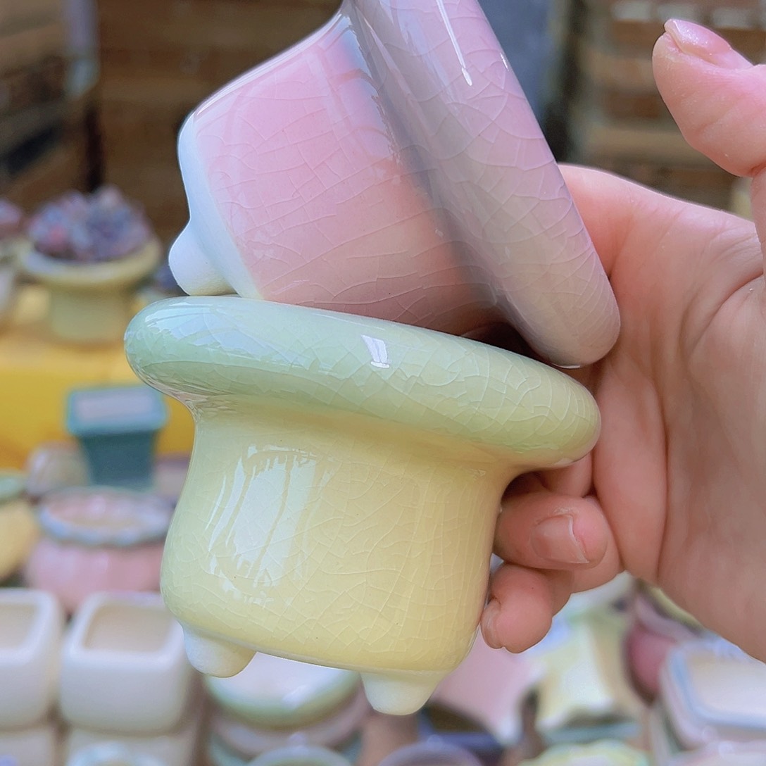 红陶陶瓷花盆当场满12包邮