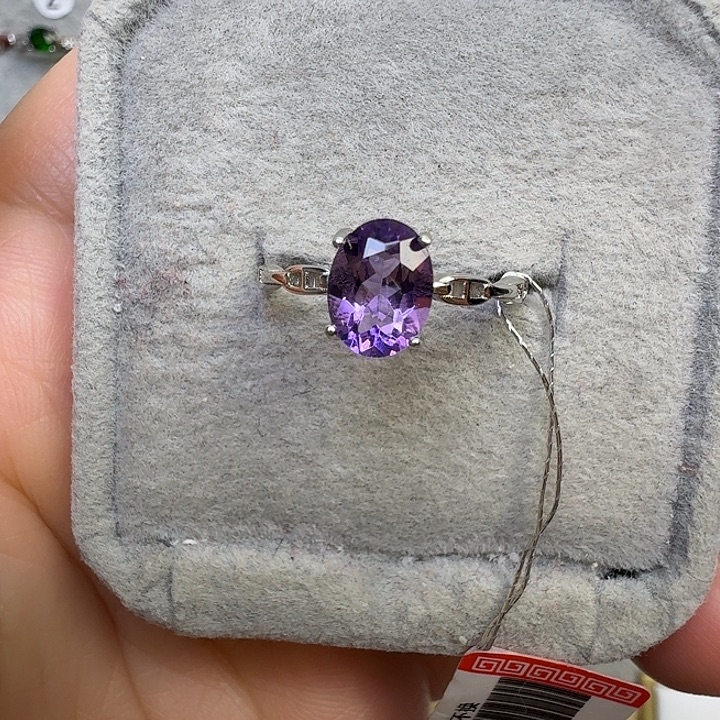 水晶银S925镶嵌戒指