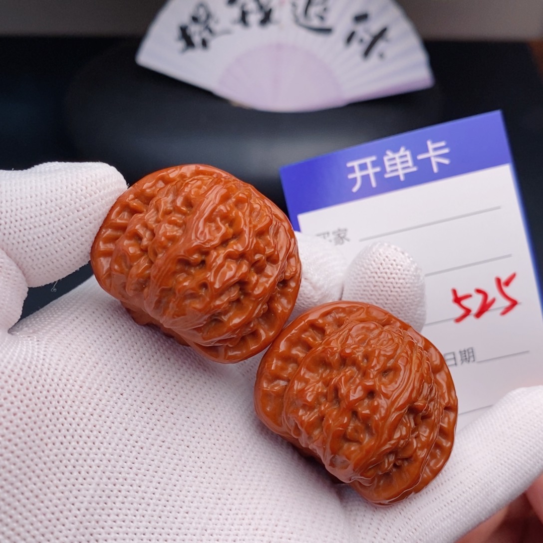 把件文玩核桃39球白525