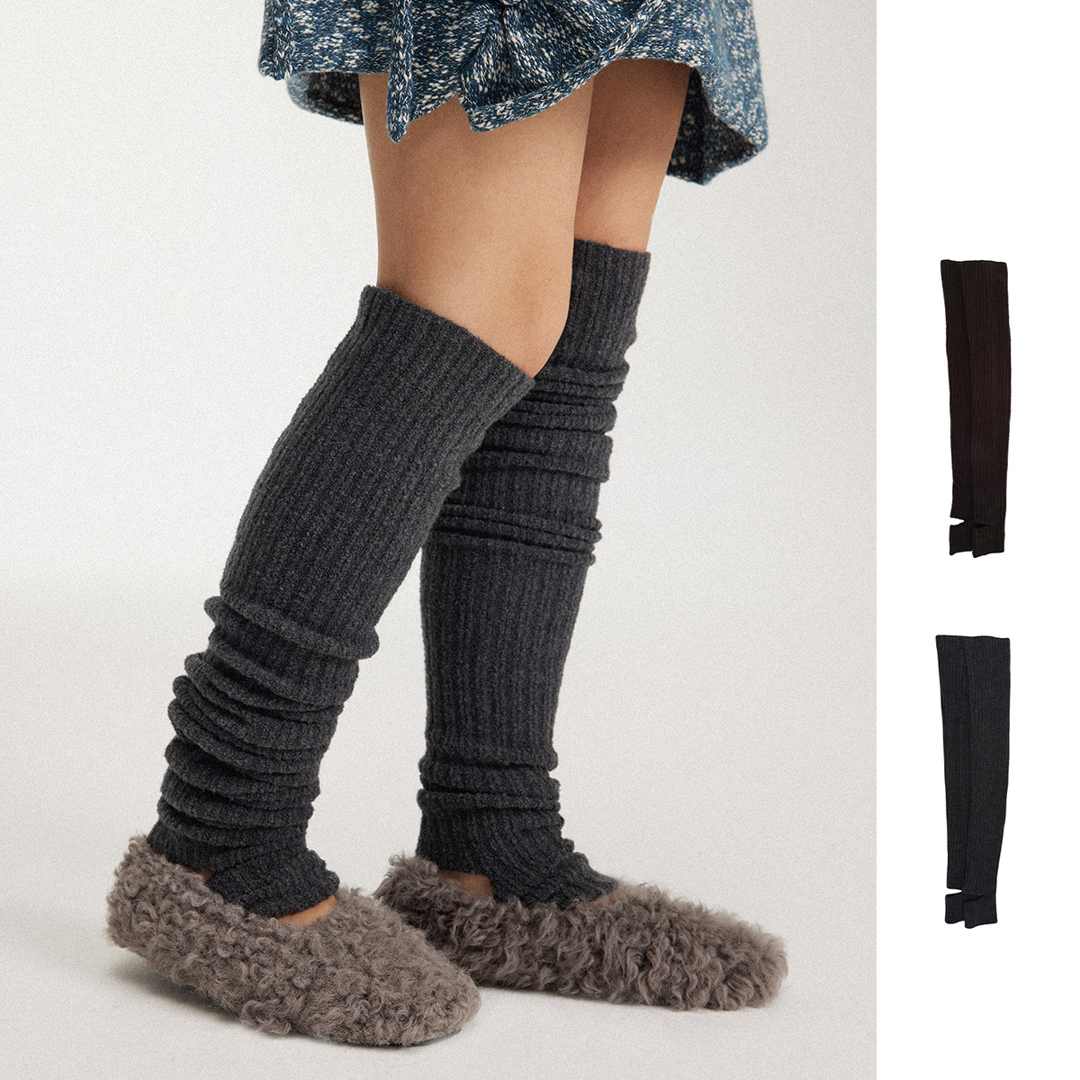 AMISO设计师品牌 罗纹长袜套气质女 GoGoBuyer买手店 DY5A45007