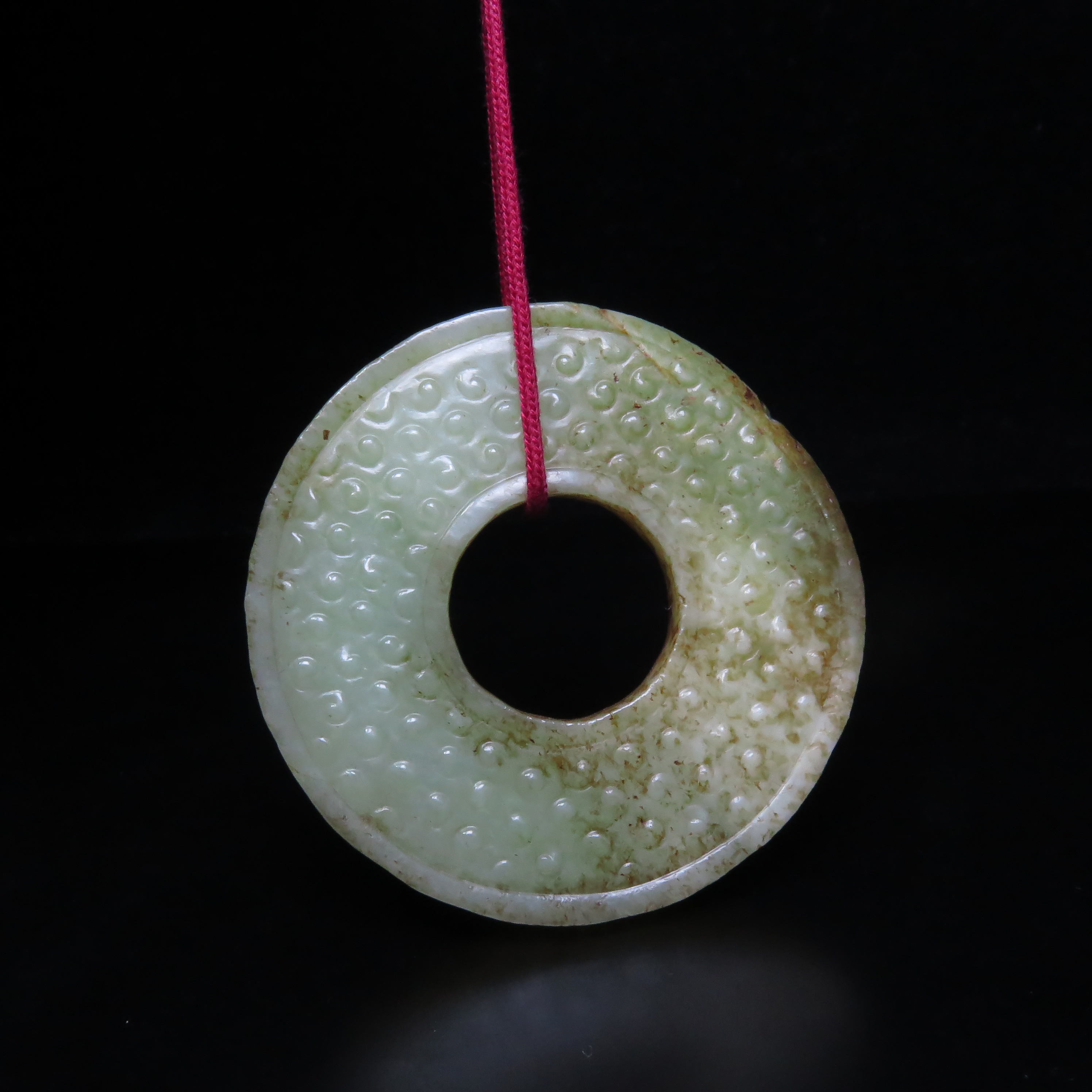 清代谷纹玉璧/MZ529176/和田玉/民族文物