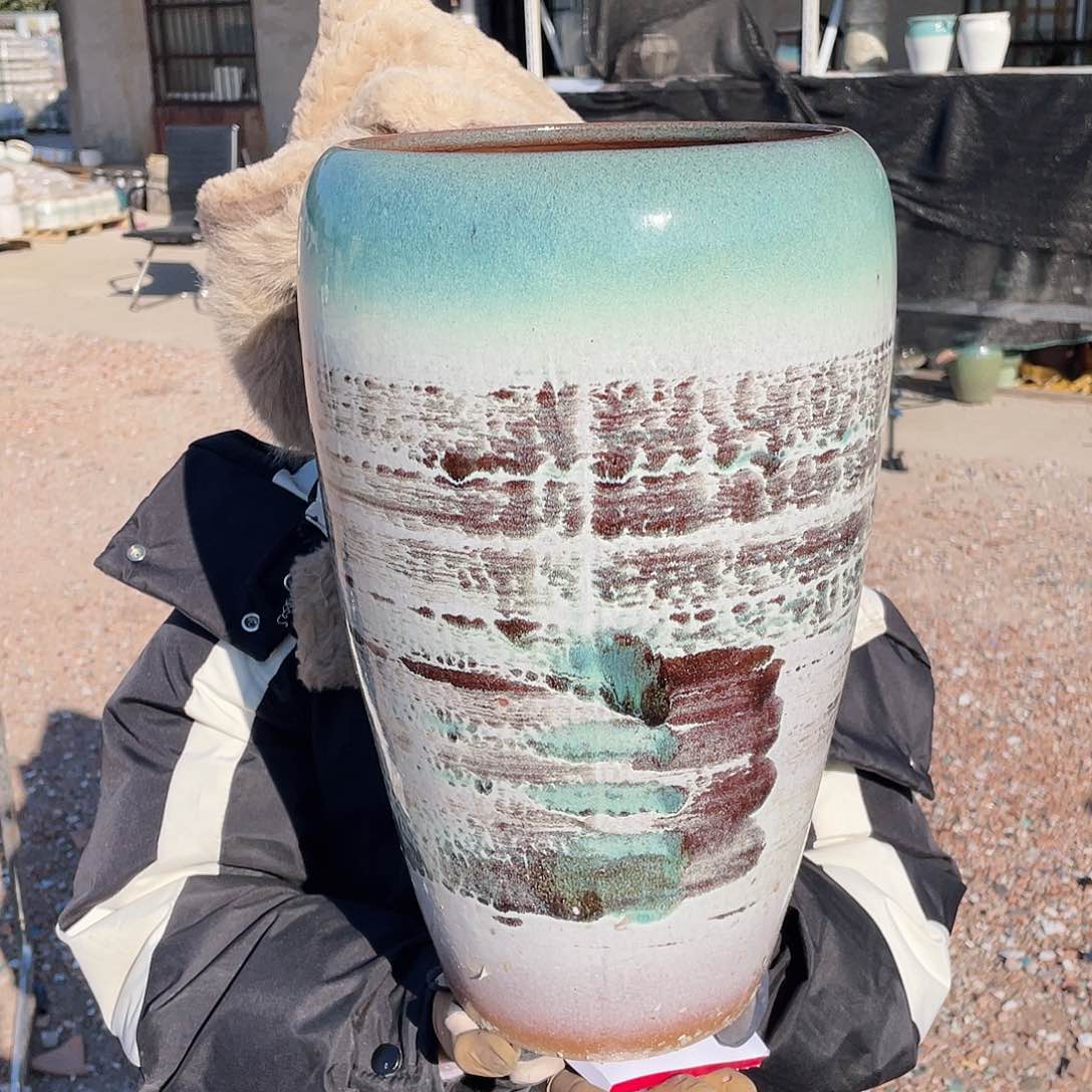 红陶王嫂花盆0128-119