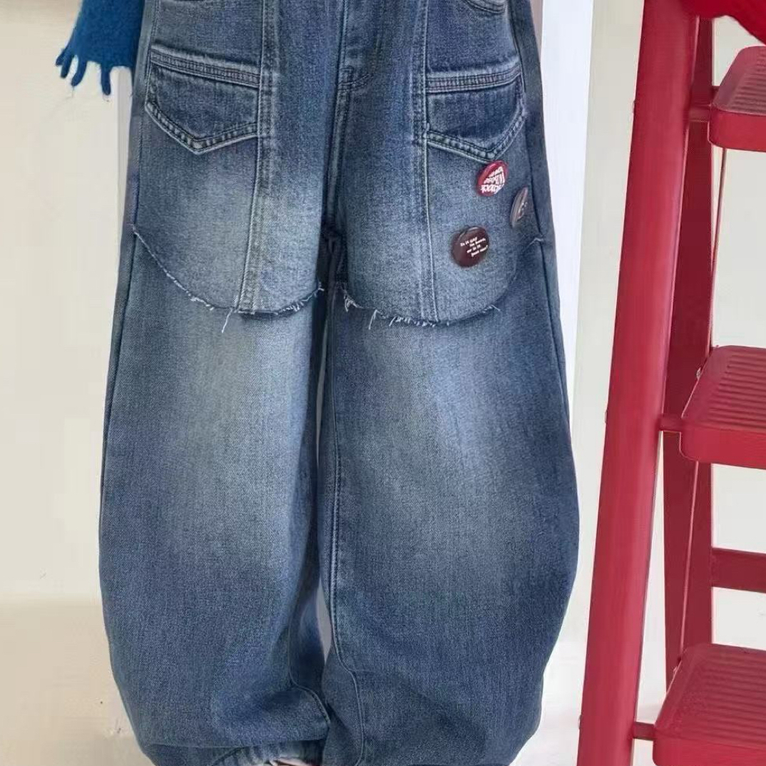 88993高端潮流时尚百搭休闲童装加绒牛仔裤C5-3-4