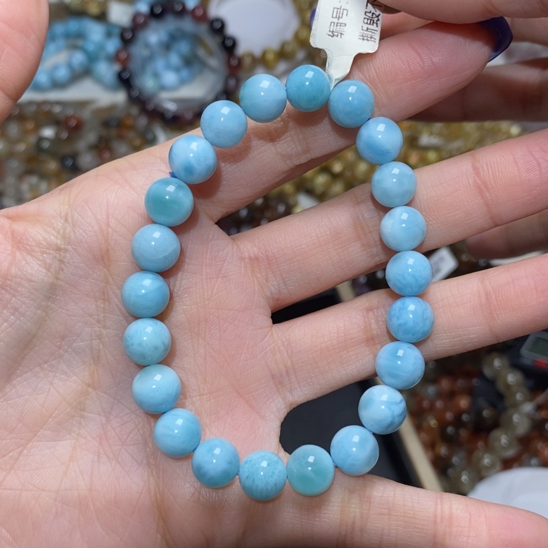 针钠钙石（海纹石）手串未镶嵌手串