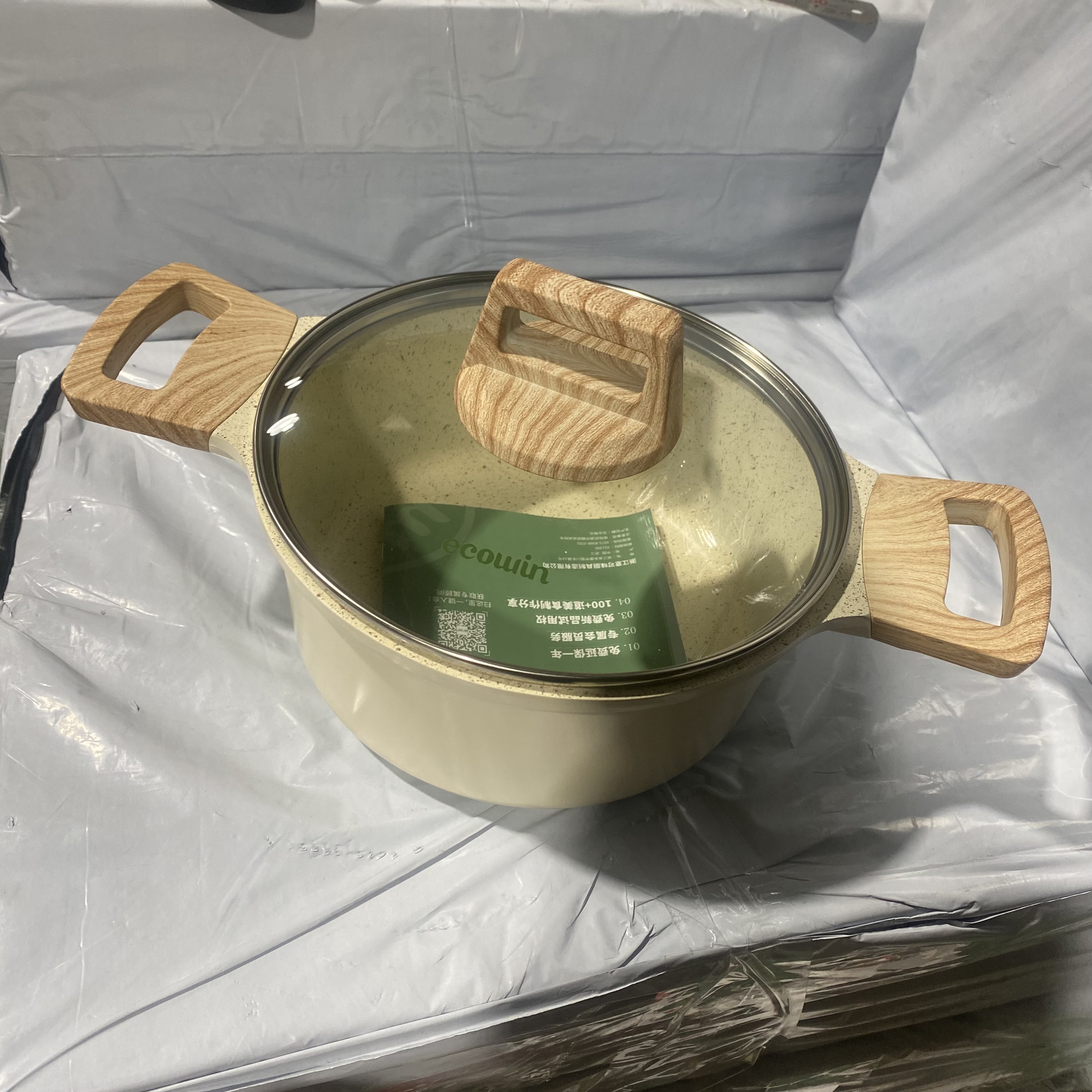 20cm白色汤锅煮面锅【ywp】083