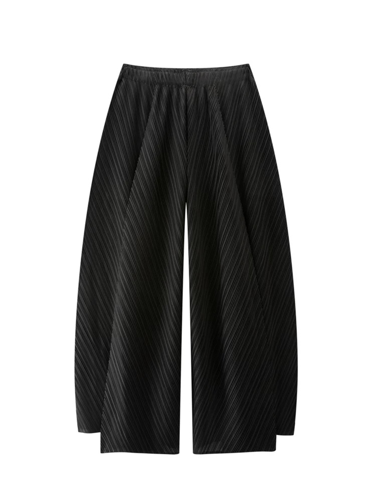 褶皱长裤休闲裤宽松阔腿裤橘子树白色裤子短裤花苞裤