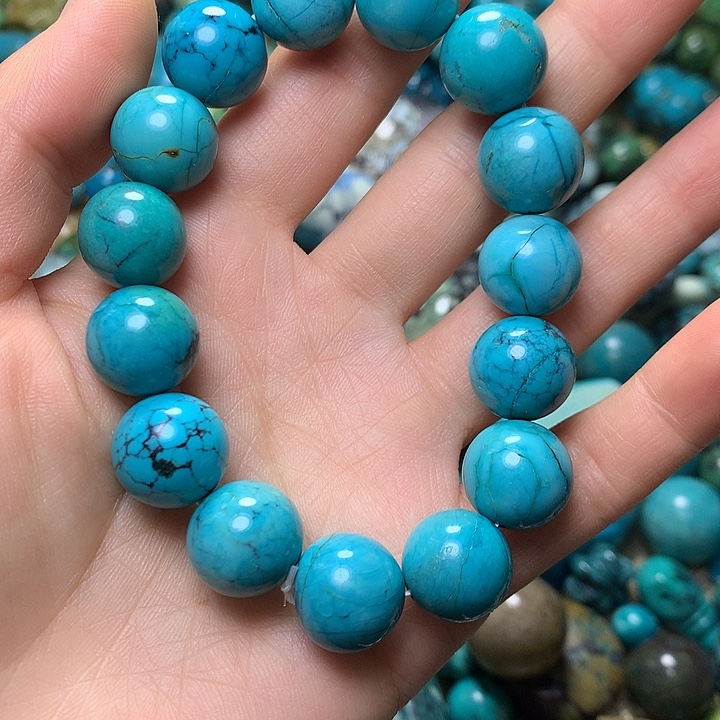 非金属卡13+高瓷蓝圆珠手串一条