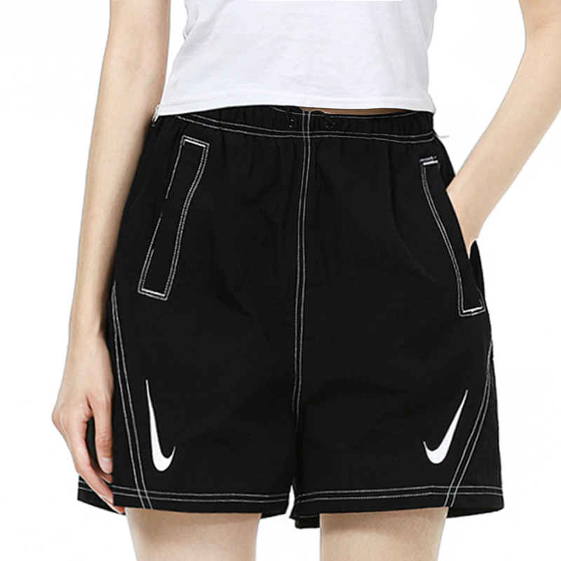 女裤2023夏季训练运动梭织短裤宽松休闲五分裤DD5593DR6206