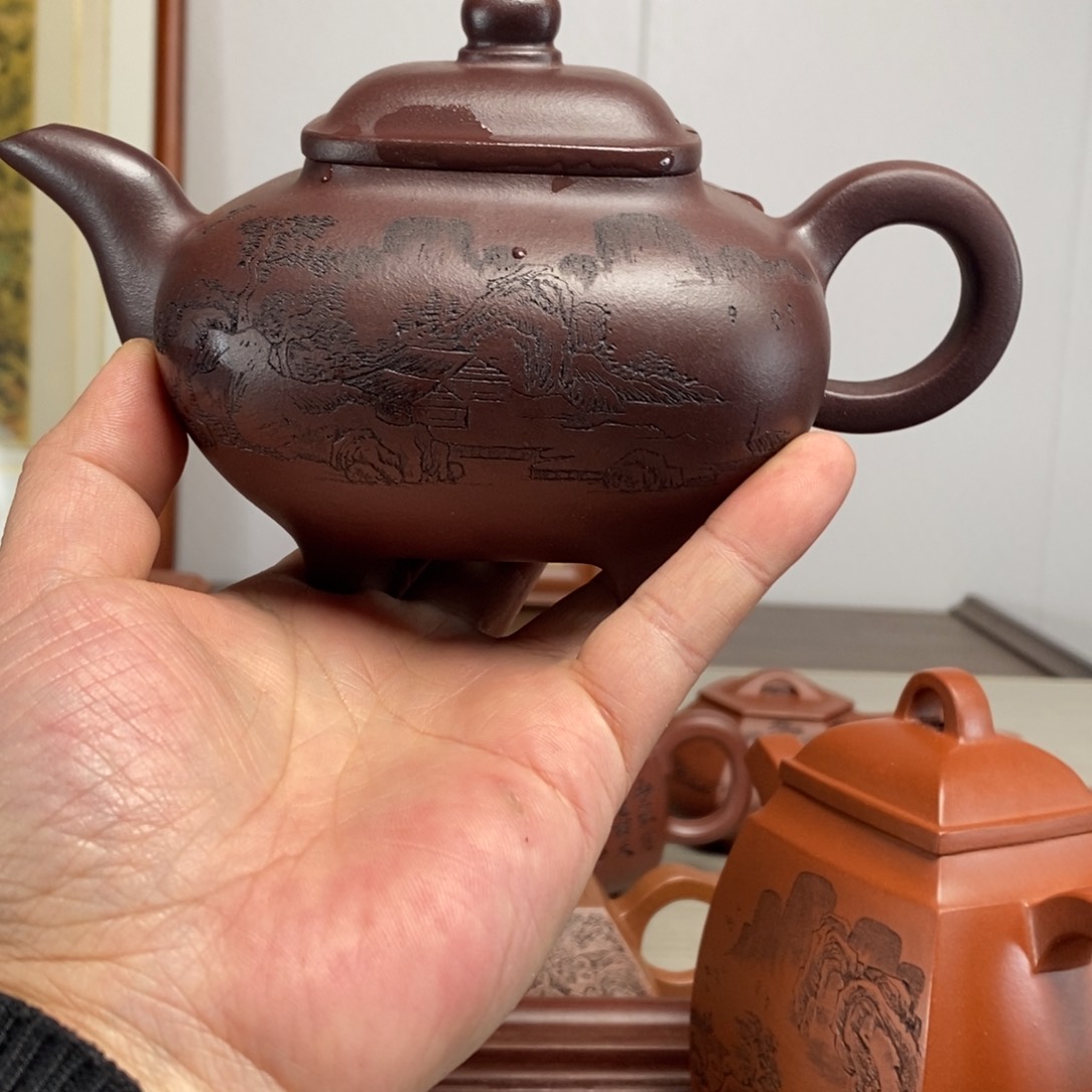 紫砂茶壶原矿泥料传统工艺制作