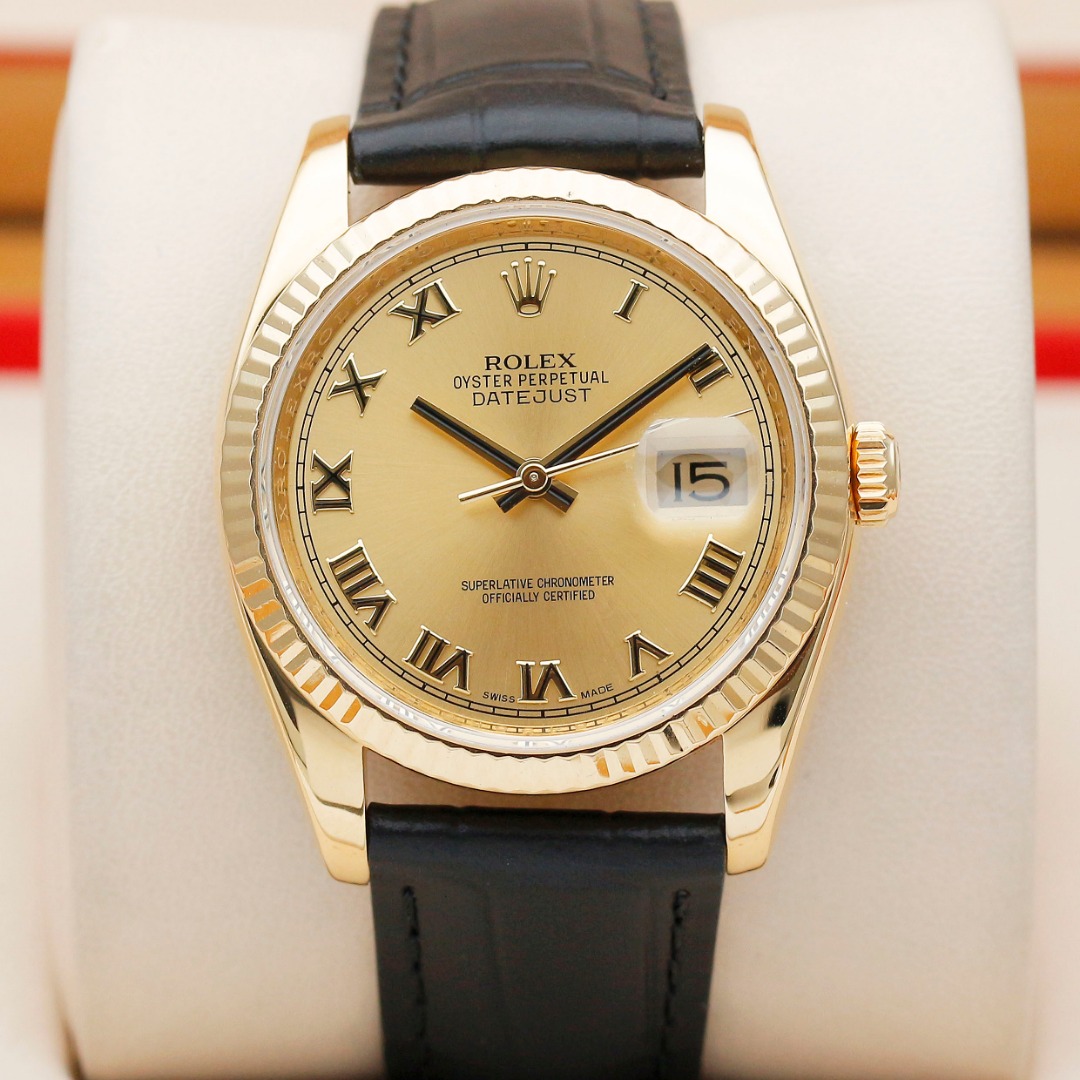 99新 Rolex/劳力士 日志116238/18K黄金/表扣后配36mm机械单表