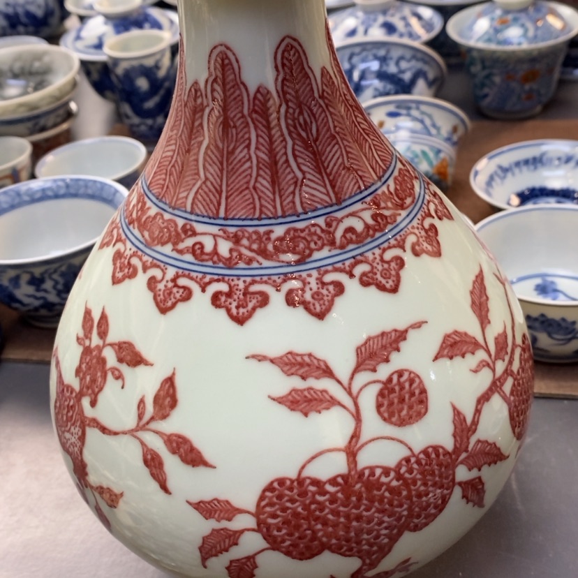 【闪购商品】幸***?景德镇柴窑釉里红