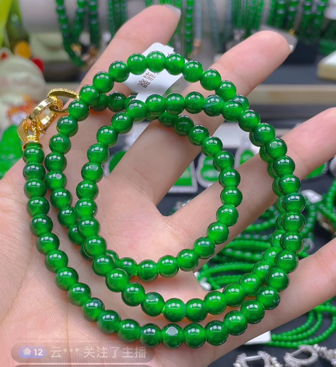 天然A货翡翠卡6项链