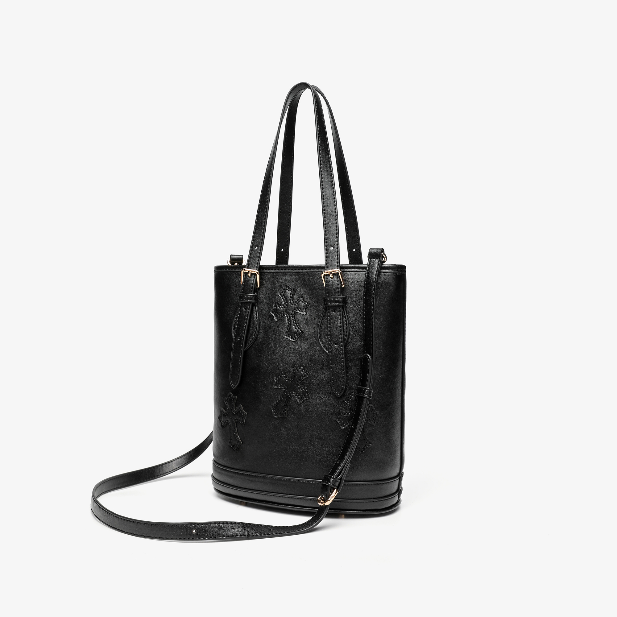 COVERAL KLORS时尚通勤单肩水桶包CK251061A黑色