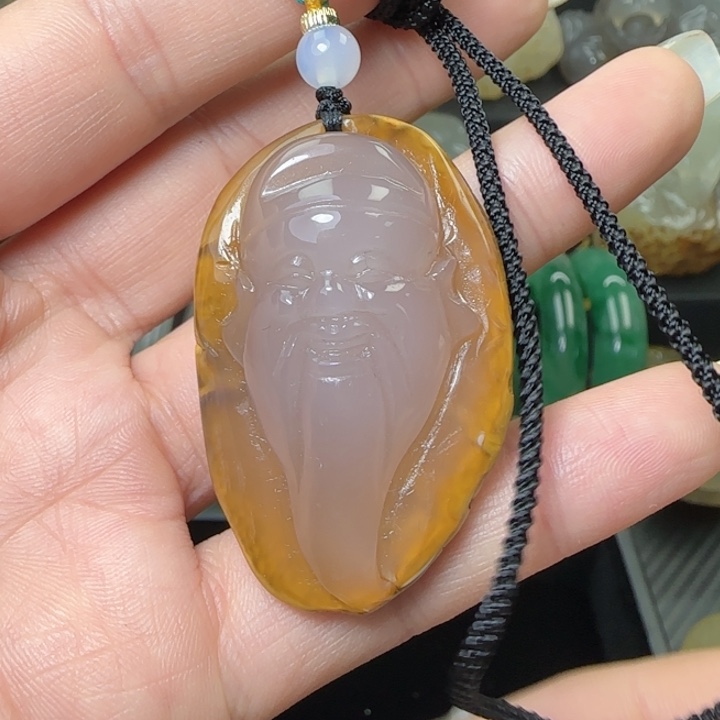 玛瑙/玉髓合金吊坠