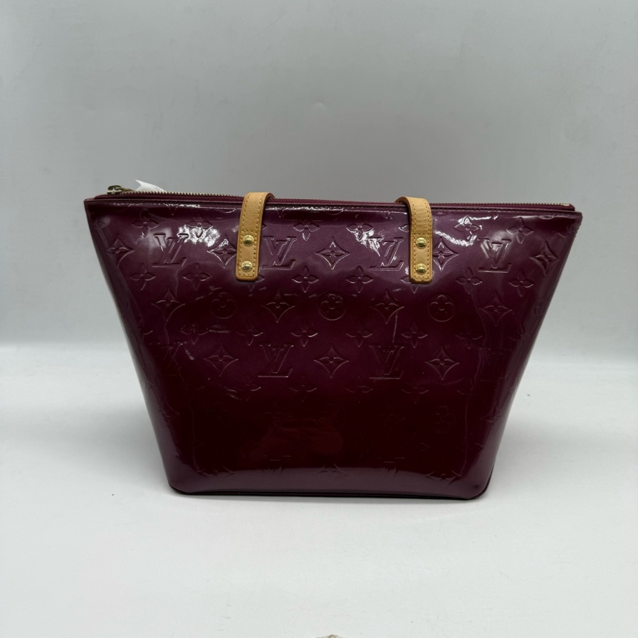 95新 LouisVuitton/路易威登 1074 0180 路易威登漆皮老花手提包