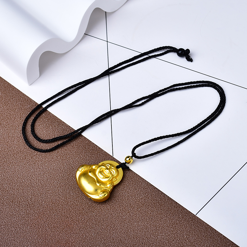 28-金色吊坠-带绳子-带礼盒