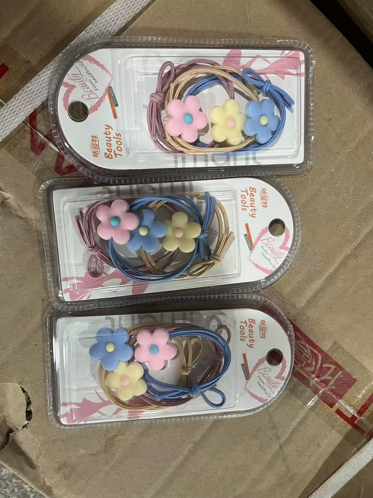 简约花朵皮筋发绳