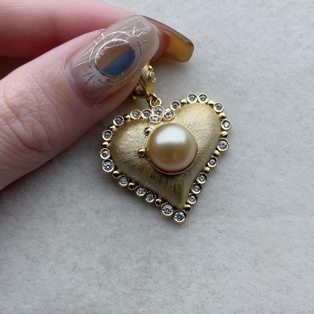 吊坠85海水珍珠银S925镶嵌