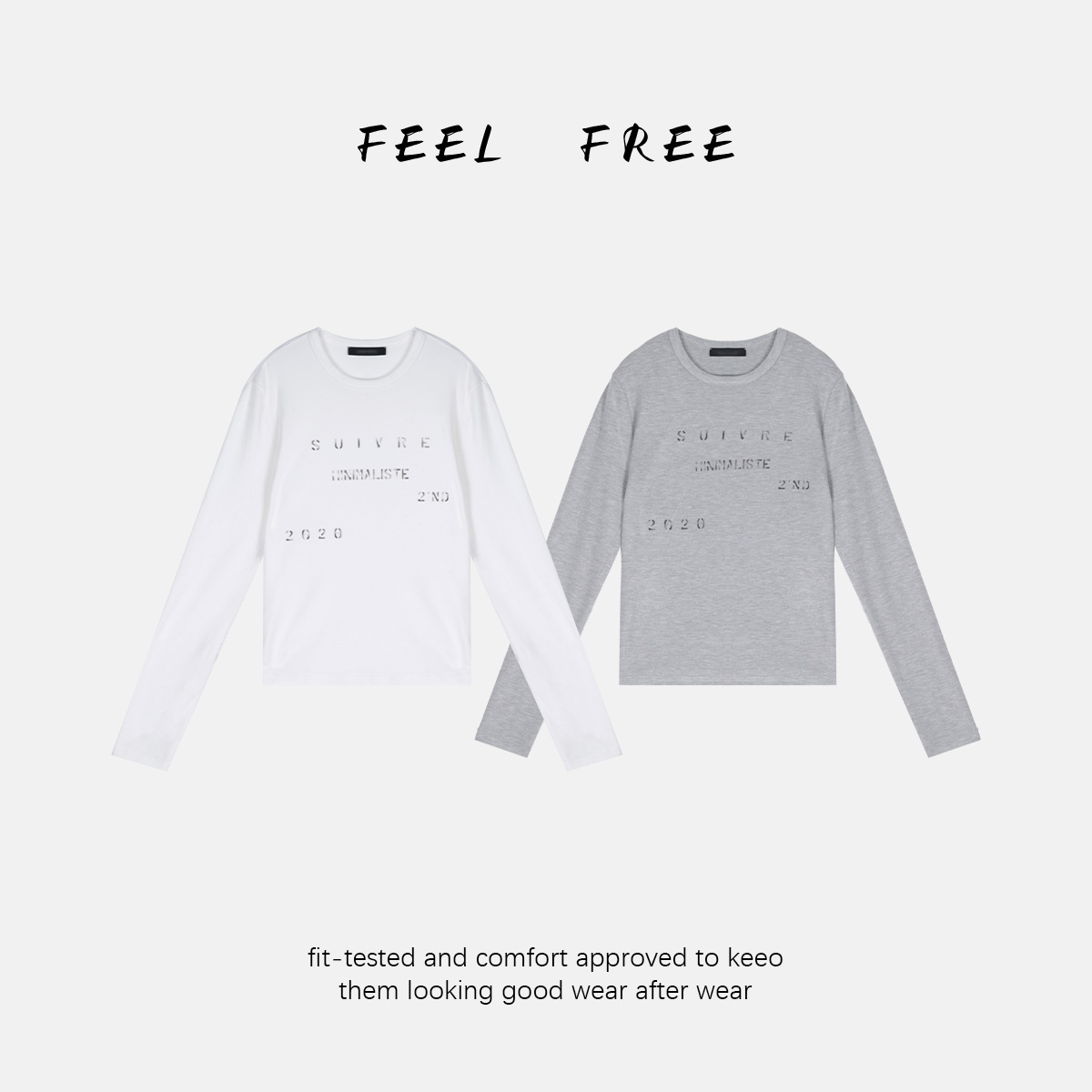 FEEL FREE-字母印花打底tee 2025新款NEW