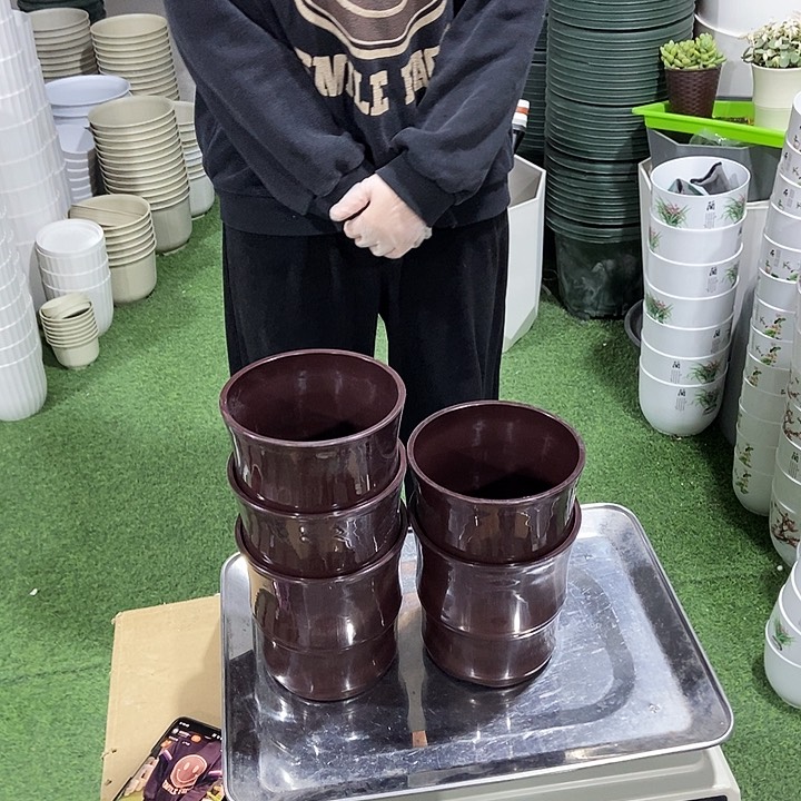 竹节口11高13咖色无拖5只