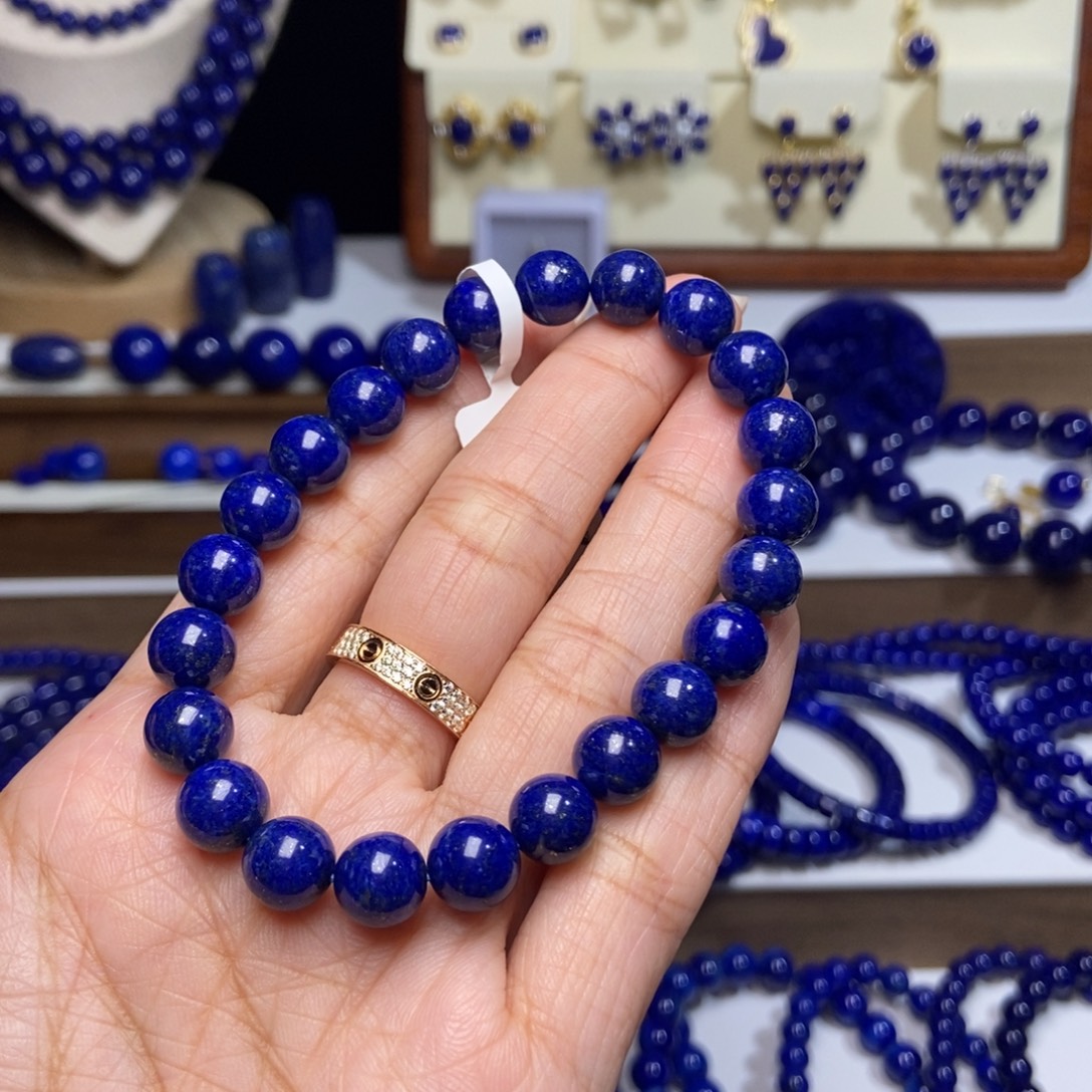 A***i青金石未镶嵌8mm+单圈手串