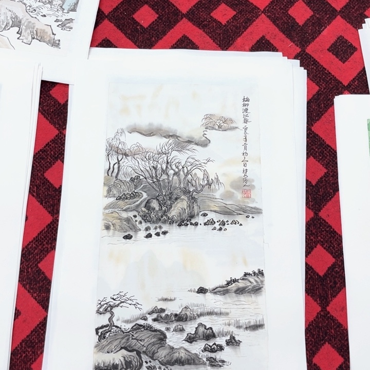 国画文*浩微瑕纯手绘国画作品34/68