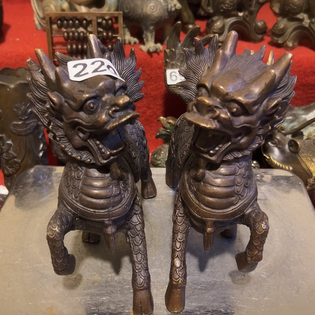 黄铜摆件，文房摆件