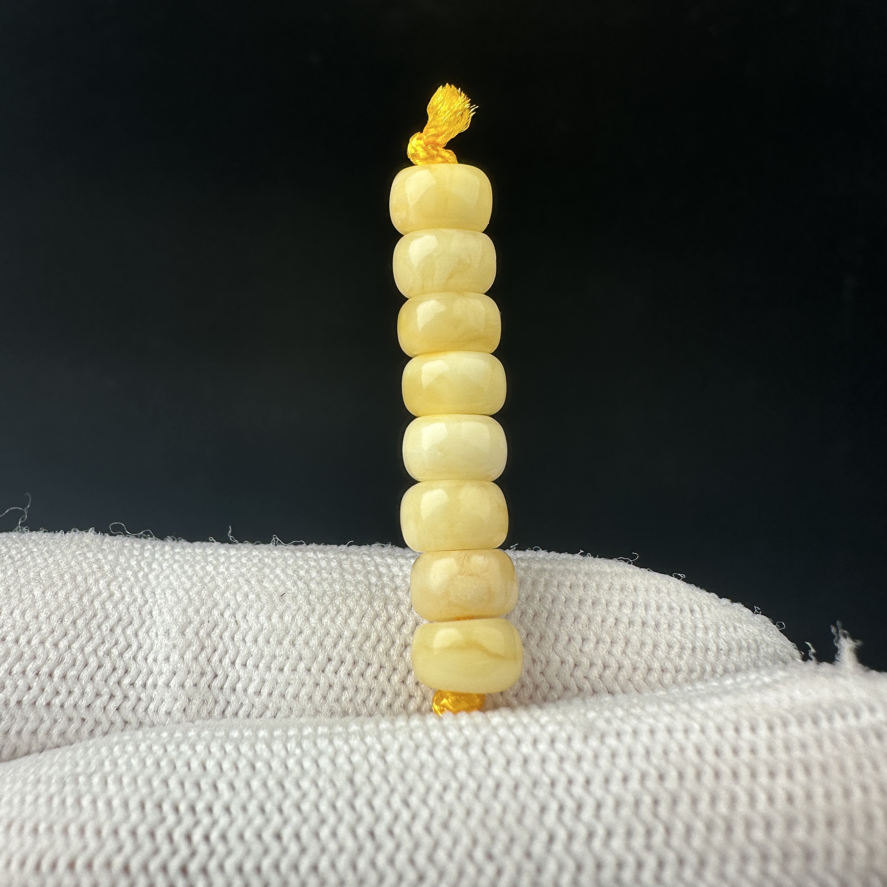 K3568天然原矿蜜蜡 隔珠6.5mm支持复检假一罚十