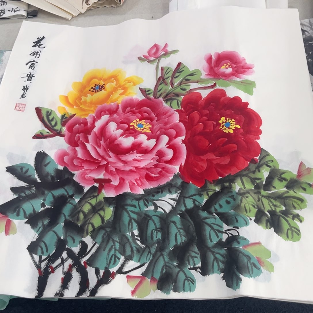 国画绘画作品多次