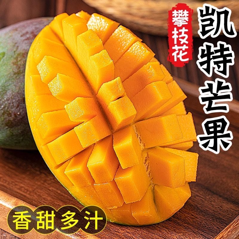 【发货快大又甜】四川攀枝花凯特芒果大果爆甜芒果当季维生素c水果