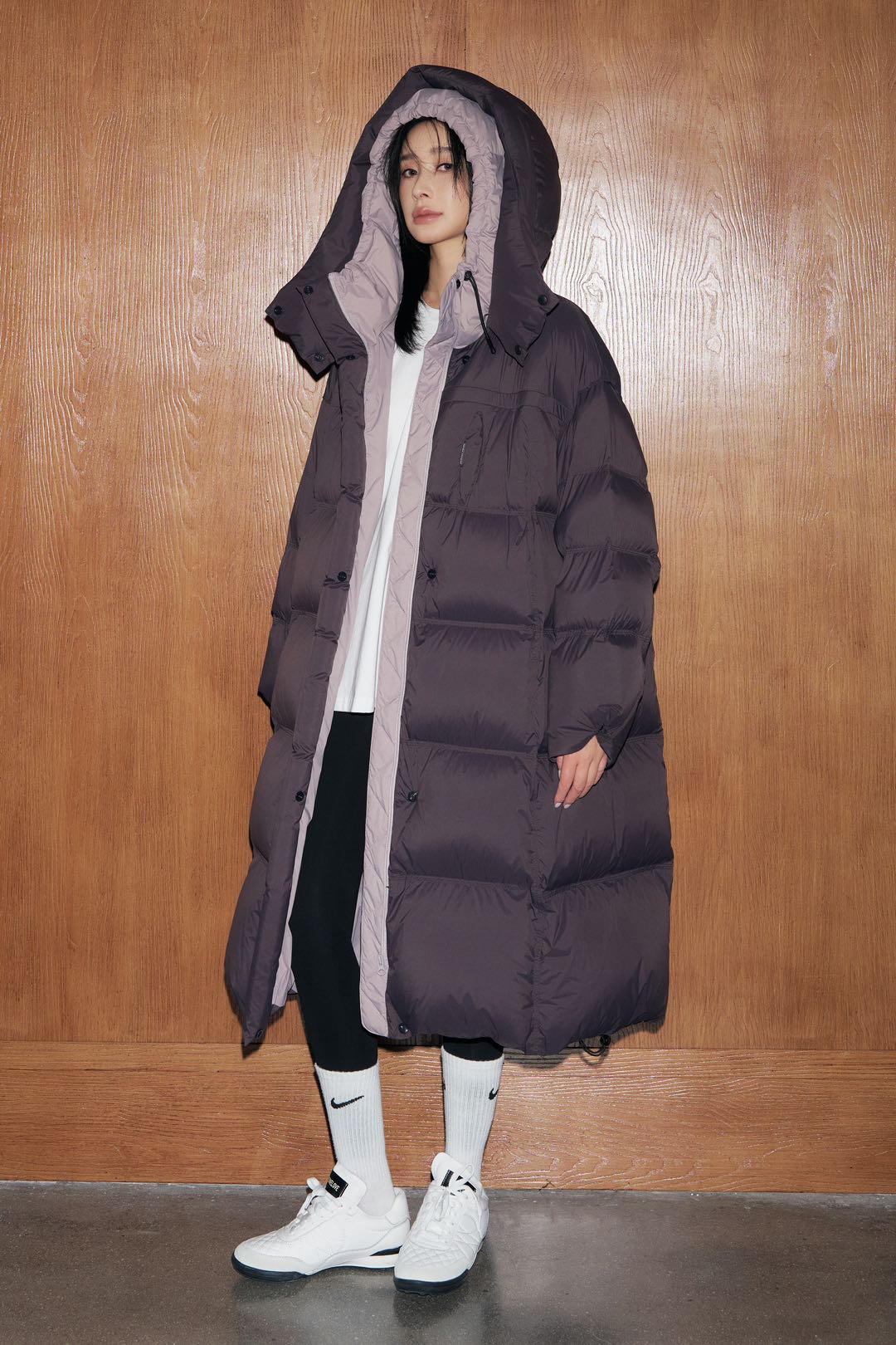 （专属）大码羽绒服女2025新款冬季撞色拼接长款过膝厚保暖90白鸭绒