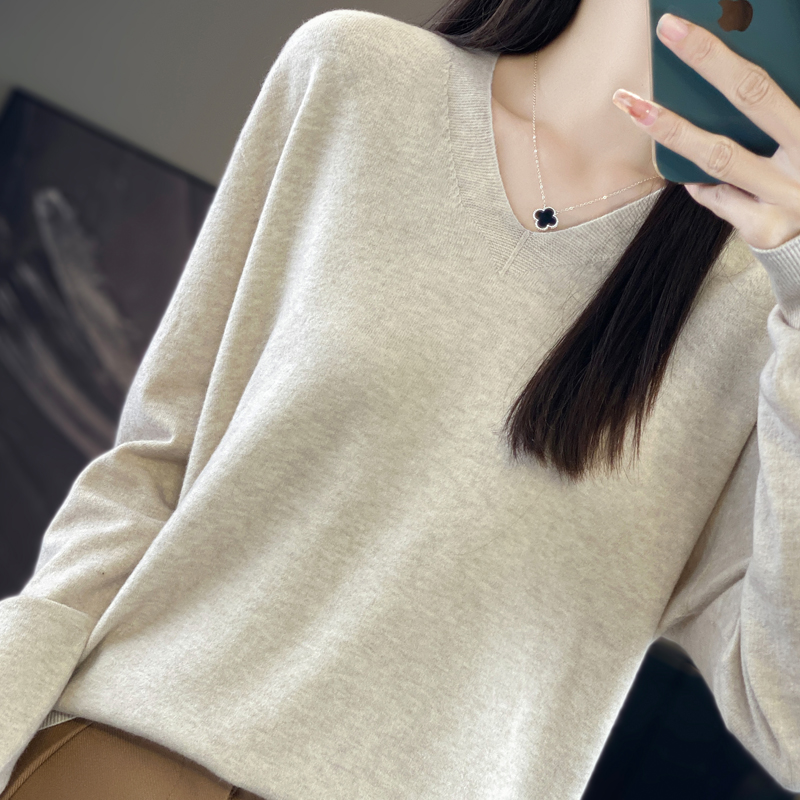 49默认微瑕介意勿拍百搭衫女长袖打底衫针织常规款薄款纯色宽松