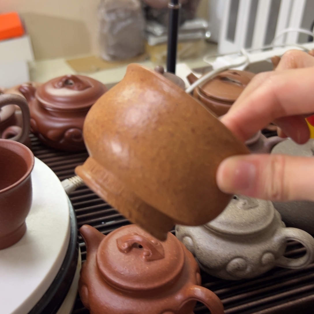 锦***花紫砂茶壶八目黄将破主人杯130