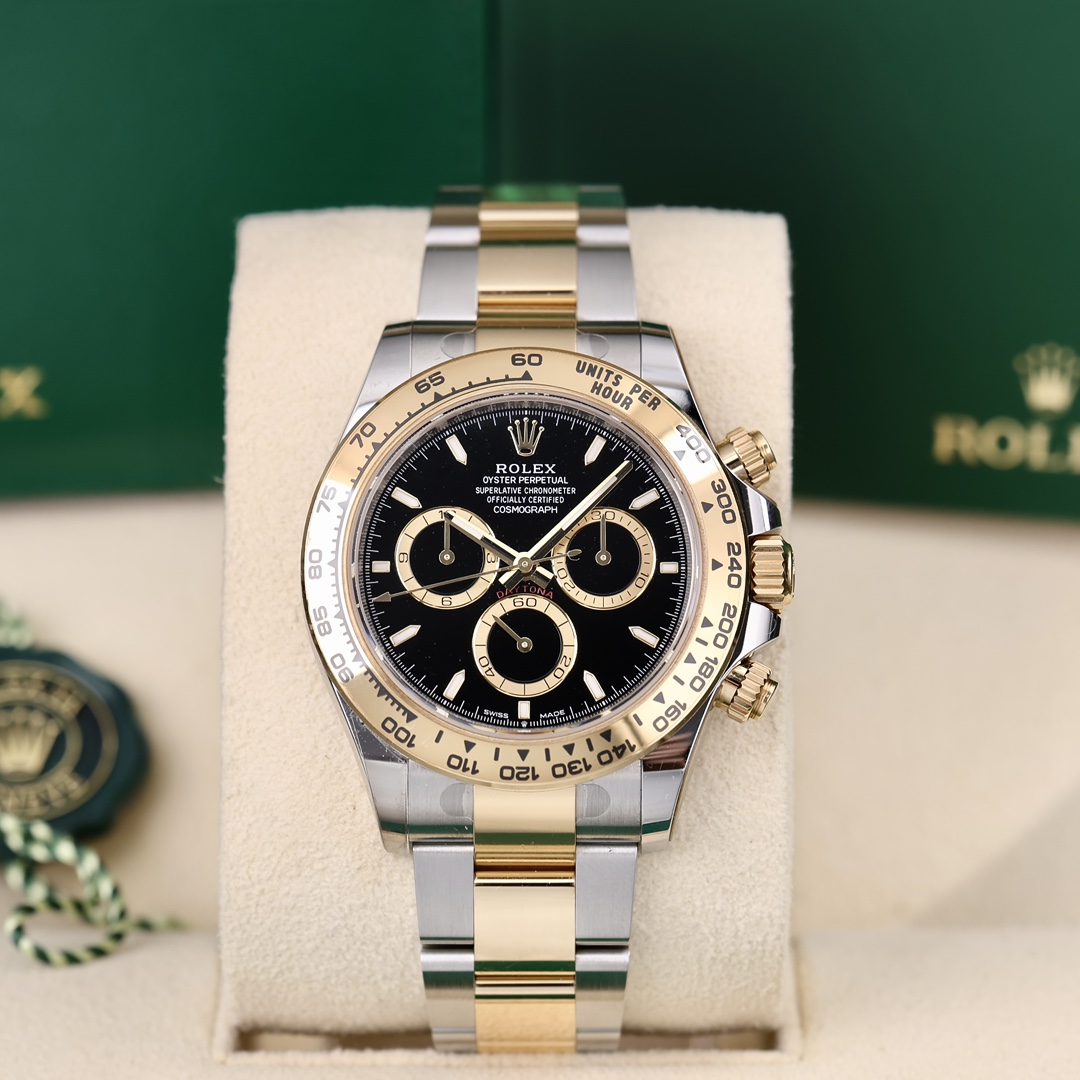 95新 Rolex/劳力士 126503新款间金 黑盘条刻 40mm 2024年7月保卡