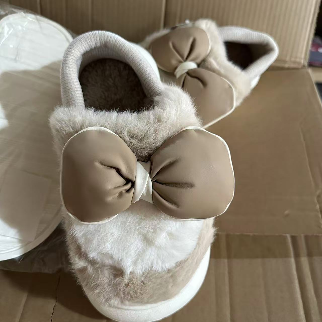 咖色蝴蝶结 -靴  尺码可选