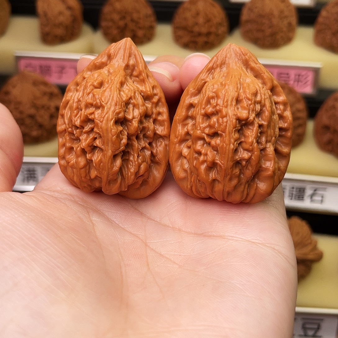 吊坠文玩核桃赤龙鸡心33全品860