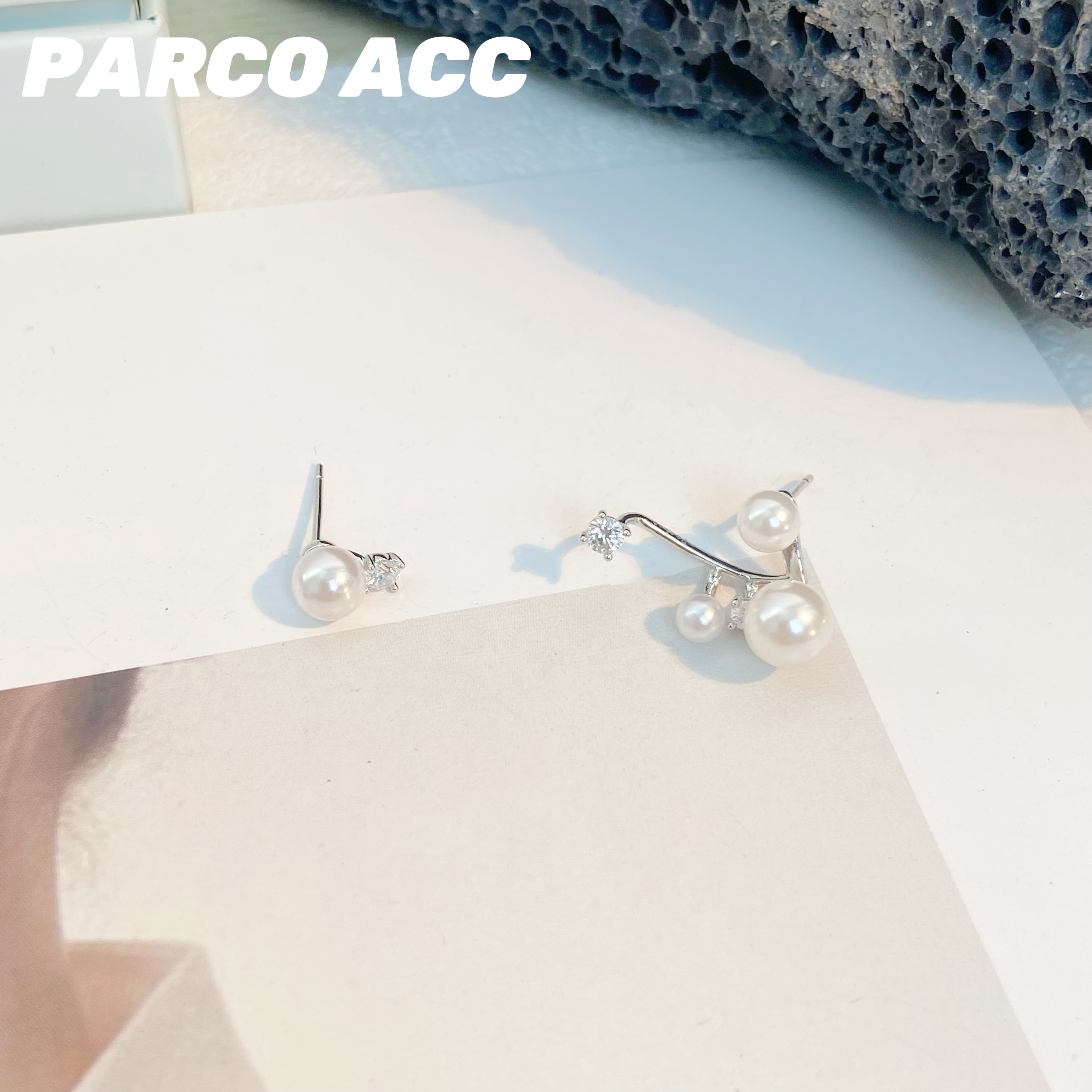 铜合金合成锆石耳饰 TC204  POCKET 星点珠珠耳钉