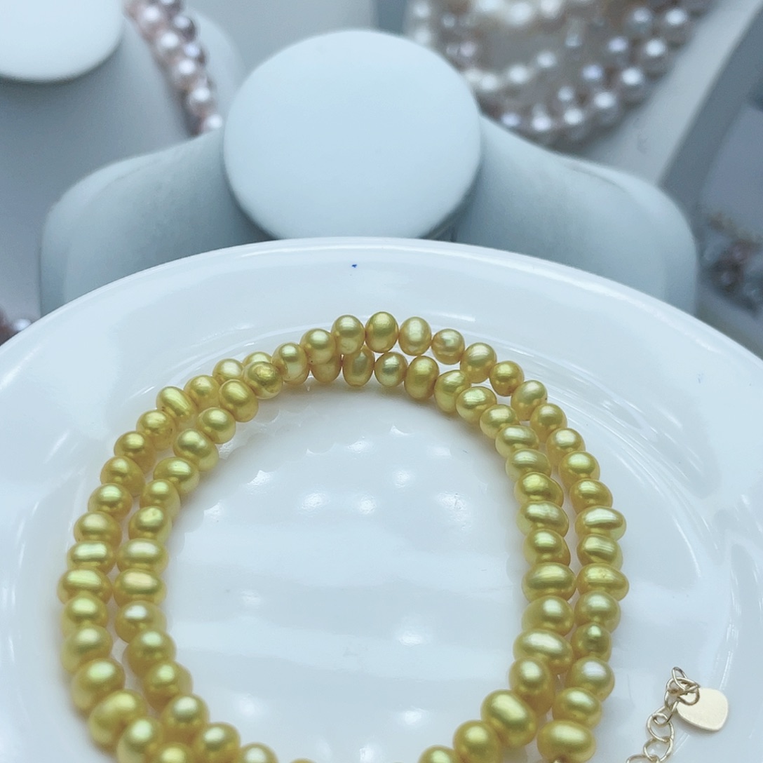 淡水珍珠颈饰钛钢