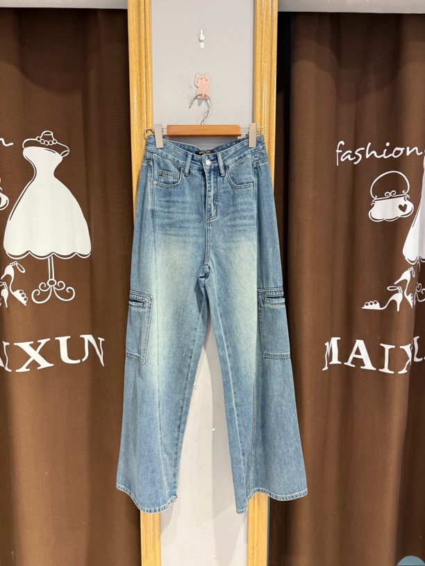 麦寻牛仔裤直筒裤kcnfs03b