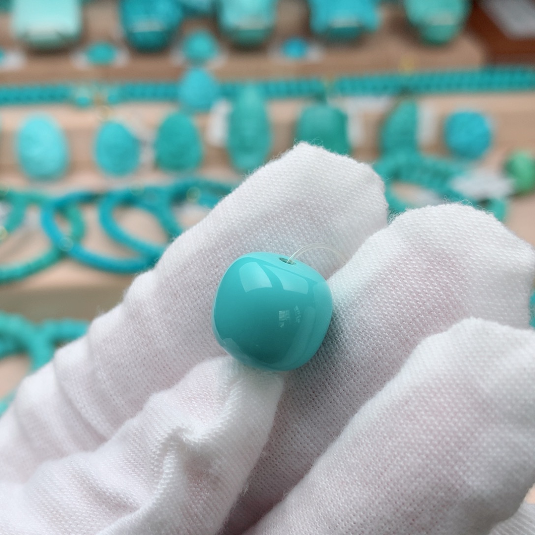 未镶嵌绿松石珠宝奇石13mm
