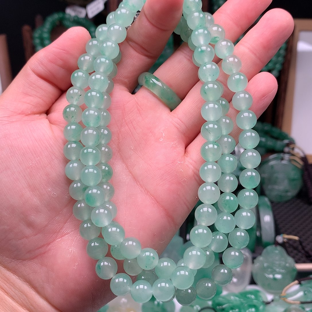 石英质玉项链未镶嵌卡8.8（108颗项链）