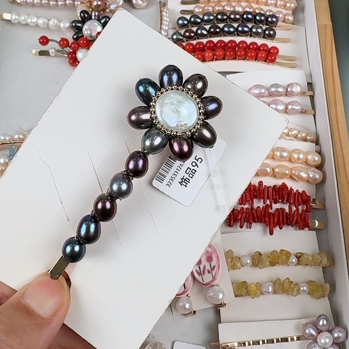 淡水珍珠发饰未镶嵌