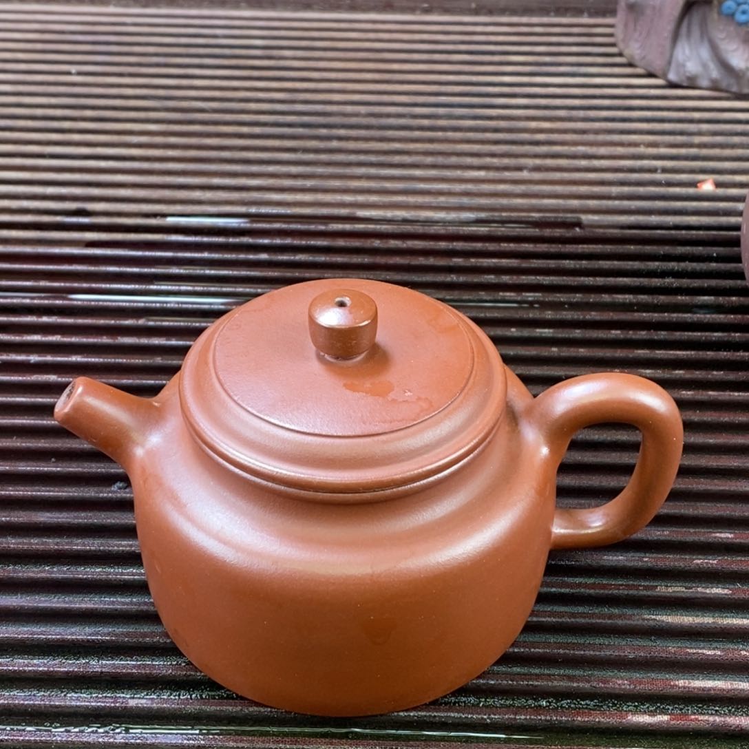 紫砂茶壶白8 德钟 红皮龙