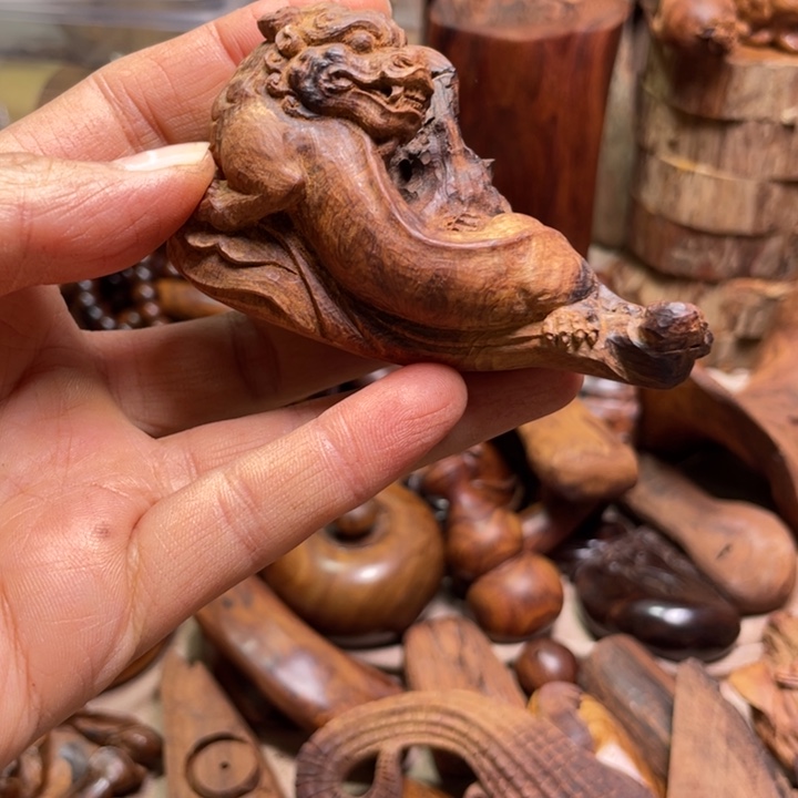 木海南黄花梨原谅手把件