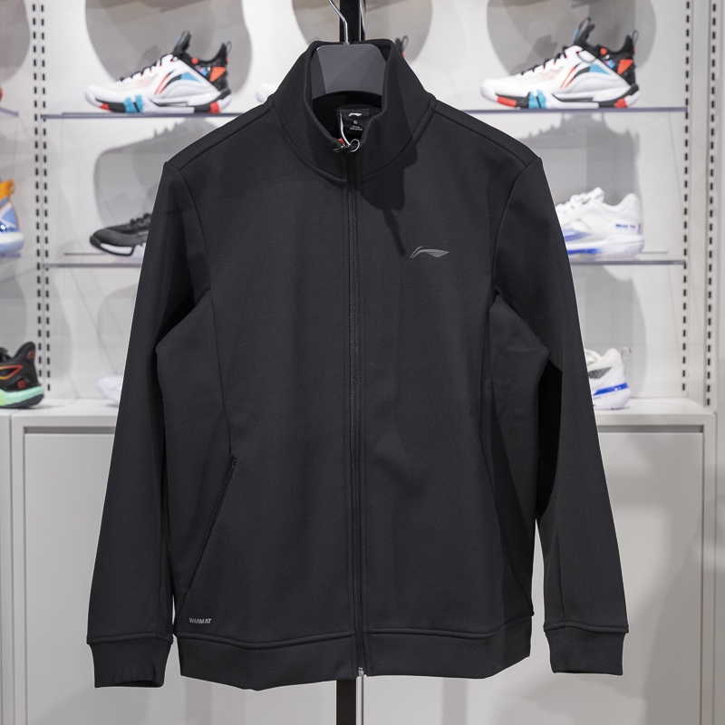 《直播》李宁LINING男子加绒保暖立体裁剪开衫卫衣冬季AWDU563