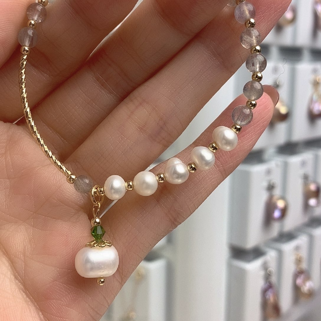 淡水珍珠颈饰合金