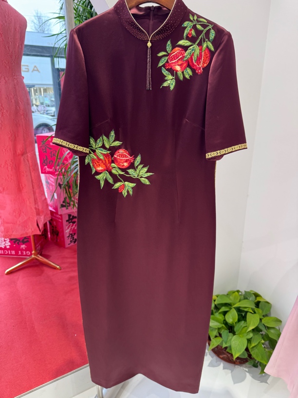 喜妈妈喜婆婆贵气大码旗袍