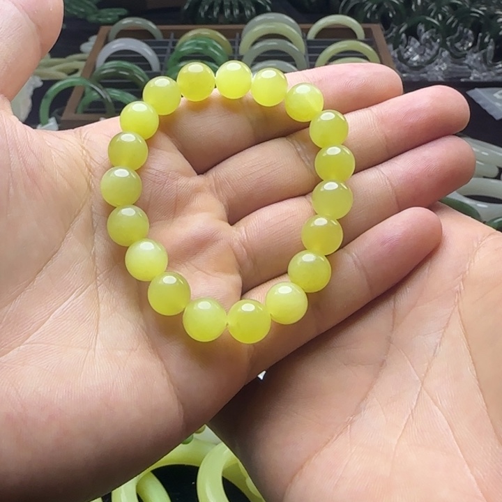 小***草和田玉（糖玉）未镶嵌手链