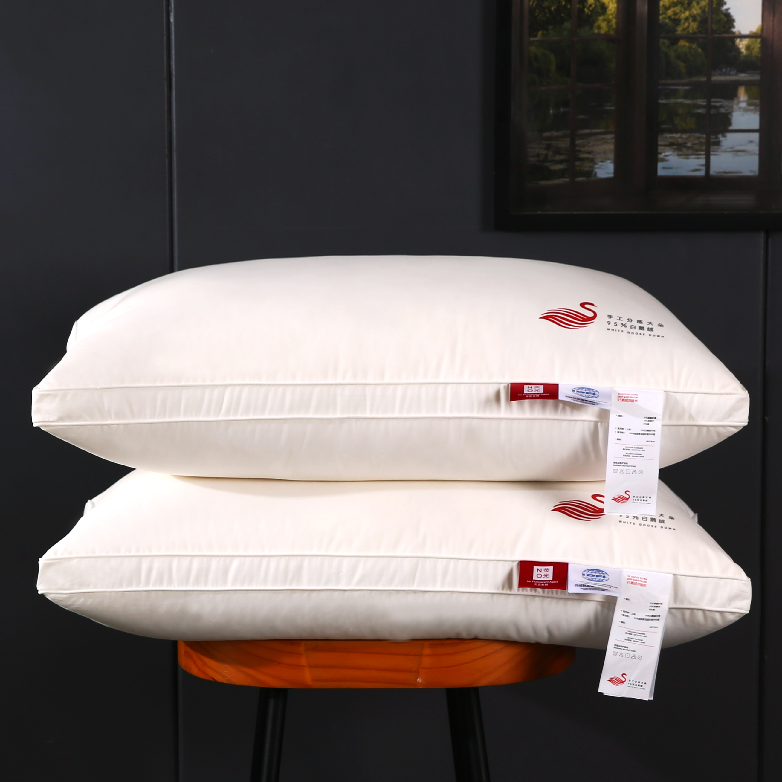 酒店级护颈鹅绒深睡柔软枕芯 